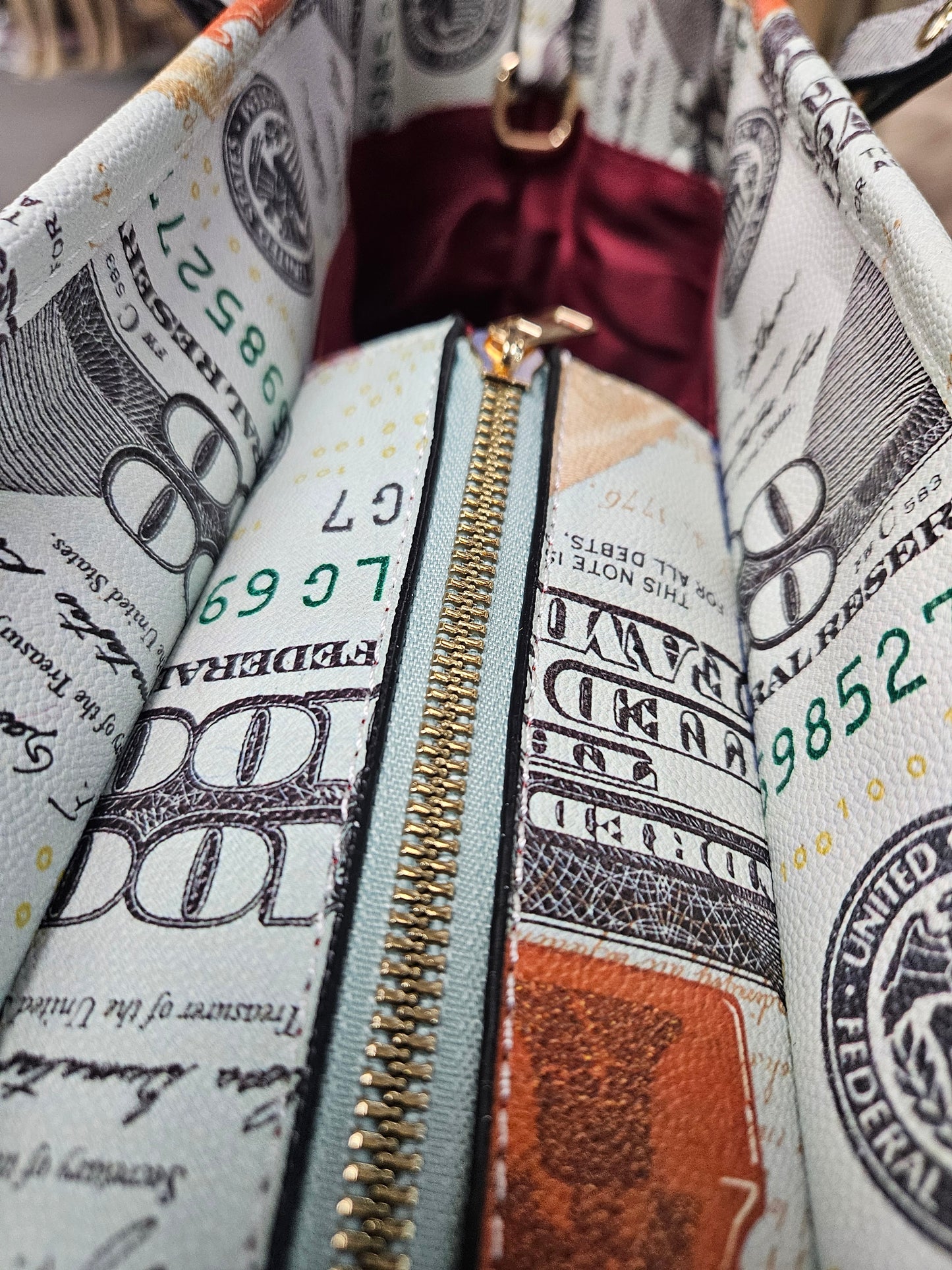 $100 Bill Tote Bag Set