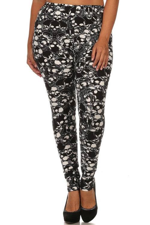 Black Skulls Legging
