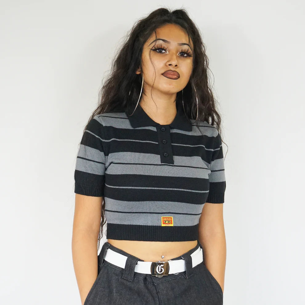Charlie Brown Crop Top Black/Grey