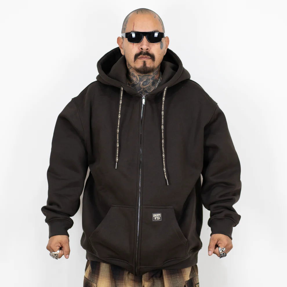 FB County Zip-Up Hoodie Brown
