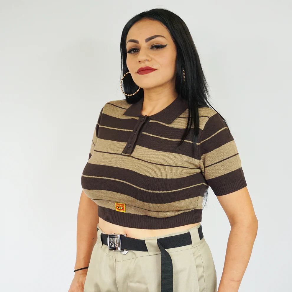 Charlie Brown Crop Top Brown/Tan