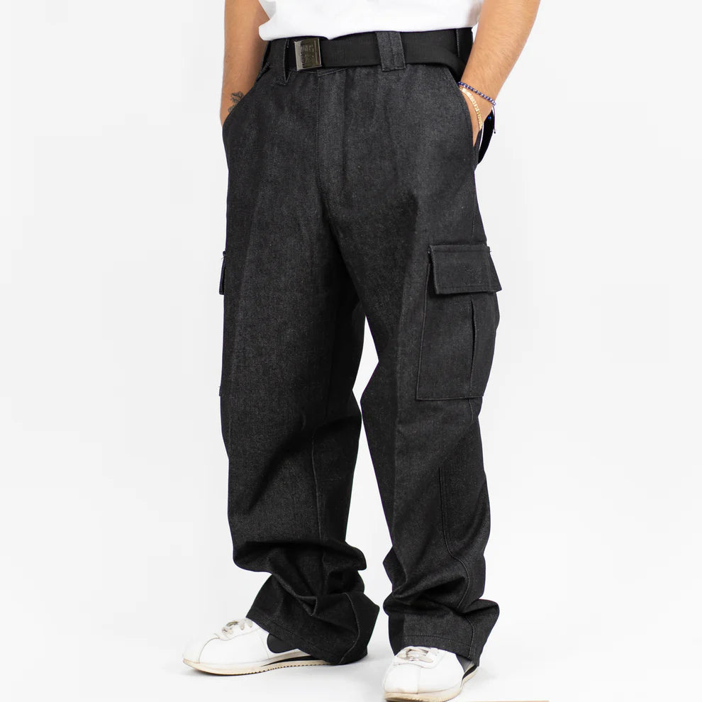 Cargo Hard Denim Indigo-Black