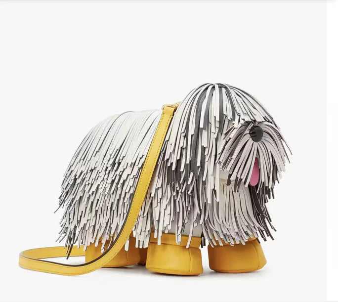 Shaggy Dog Purse White