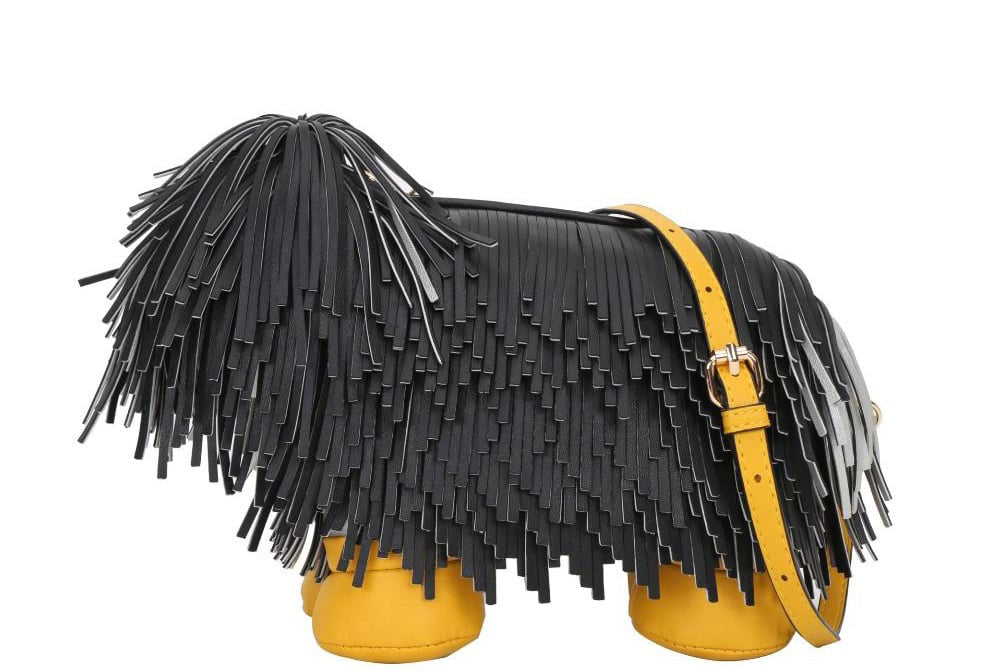 Shaggy Dog Purse Black