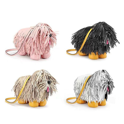Shaggy Dog Purse White