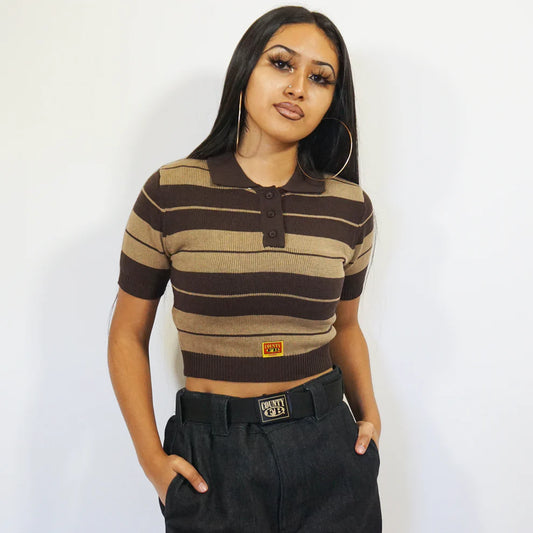 Charlie Brown Crop Top Brown/Tan