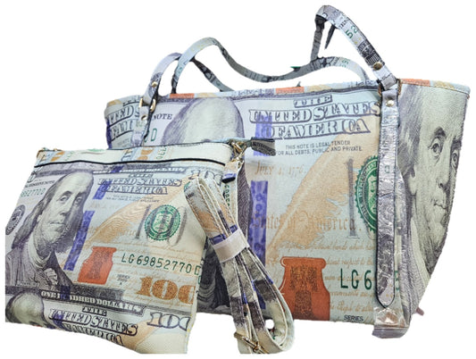 $100 Bill Tote Bag Set