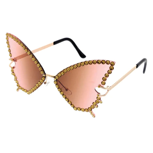 Rhinestone Butterfly Sunglasses