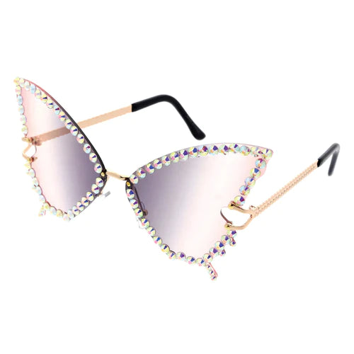 Rhinestone Butterfly Sunglasses