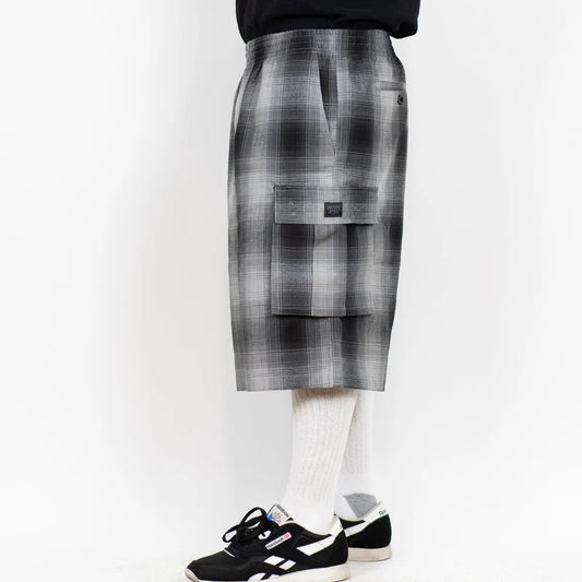 Black/Grey Cargo Checker Shorts (FB County)