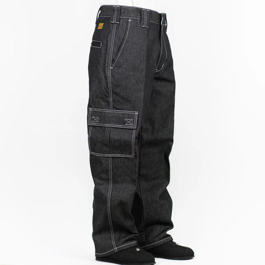 Cargo Hard Denim Black-White
