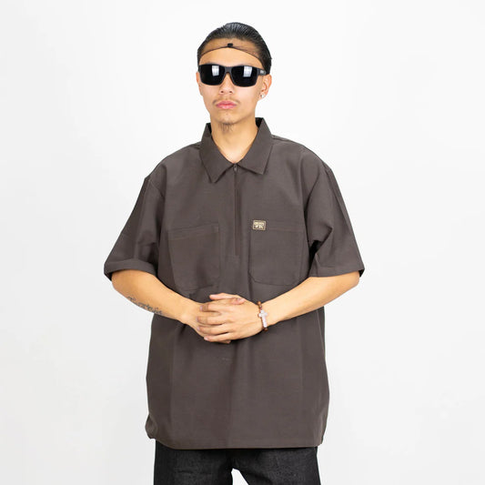 Brown Half Zip Shirt (FB County)
