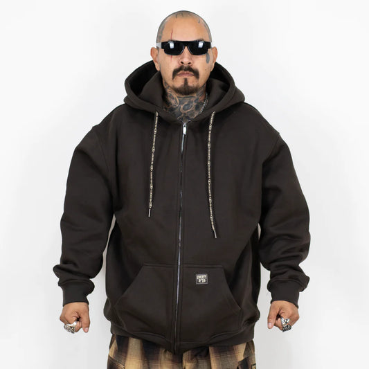 FB County Zip-Up Hoodie Brown