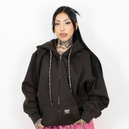 FB County Zip-Up Hoodie Brown