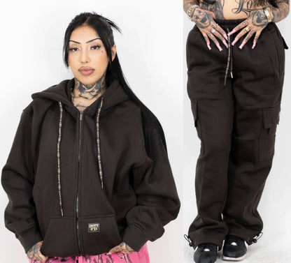FB County Baggy Sweatpants Brown
