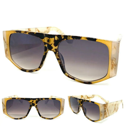 Irregular Leopard Print Sunglasses