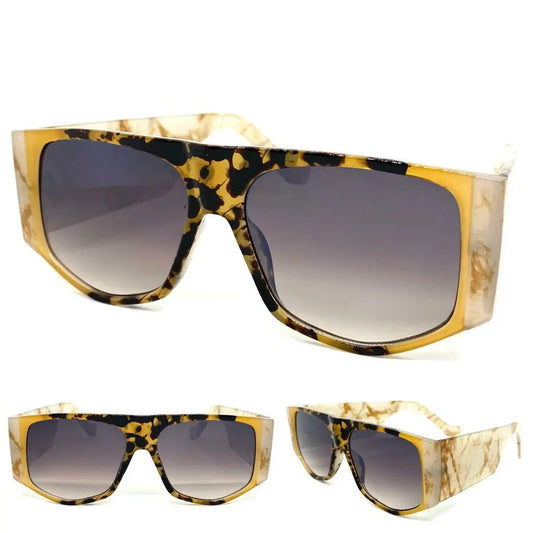Irregular Leopard Print Sunglasses